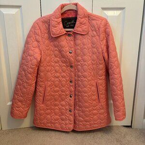 Vintage Coach pink quilted jacket